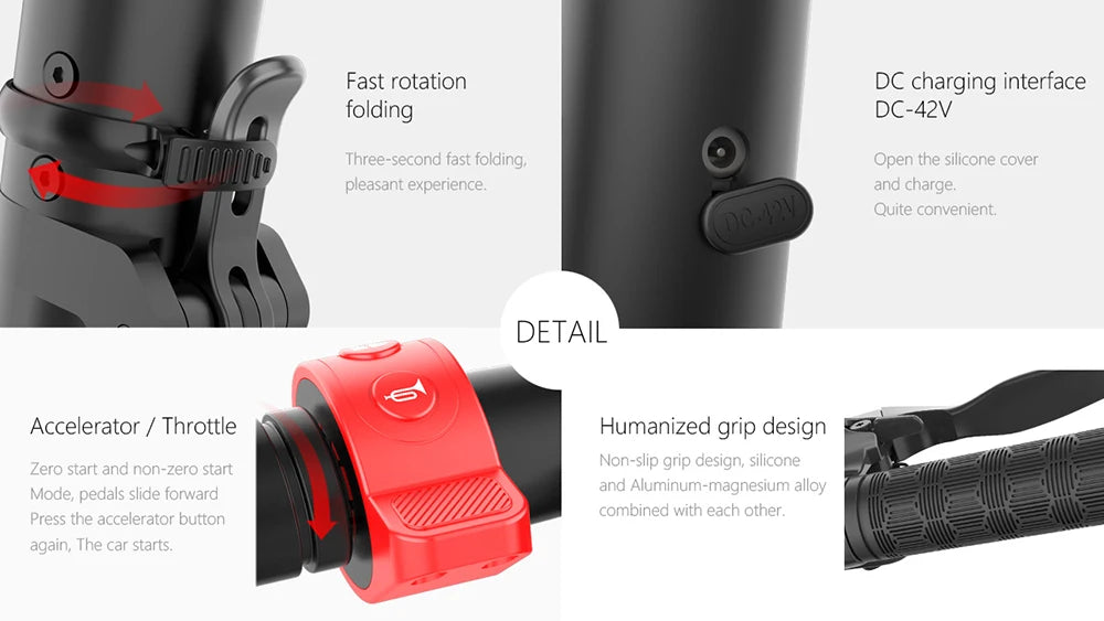 HX X8 Powerful Electric Scooter 350W 10AH 36V Removable battery EScooter Foldable 10.0 inch Wheel Self-Balance E Scooter