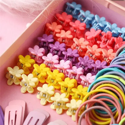 780pcs Girls Hair Accessories Cute Cartoon Hair Bands Bandeau Cheveux Scrunchies Korean Elastic Hairband Kids Rubber Bands Gift.