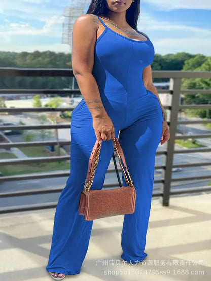 Women's Fashion Large Size Pit Strip Bodysuit.