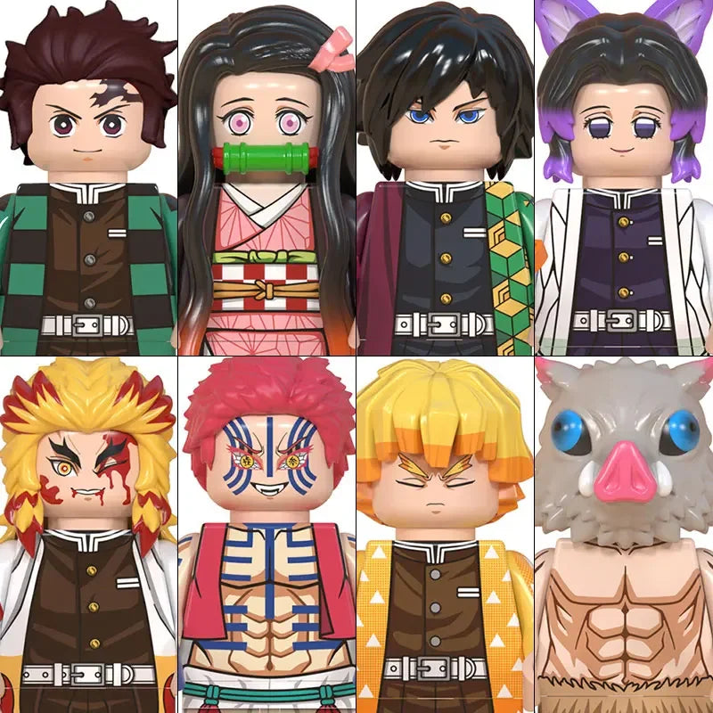 2025 Hot Toys WM6116 WM6138 Demon Slayer Blade Building Blocks Mini Action Figure Accessories Halloween Christmas Gifts for Kids