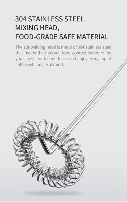 Electric milk frother, coffee frother, household mini milk frother, milk mixer, handheld wireless whipper.