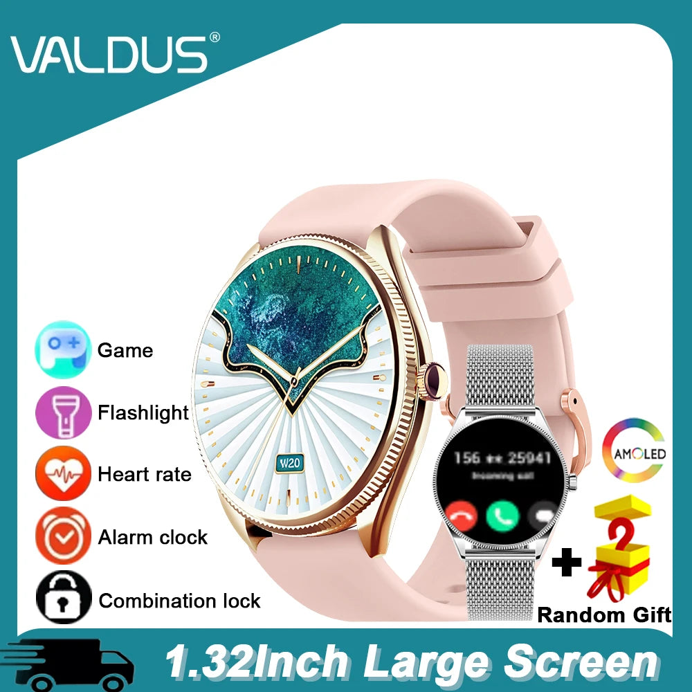 VALDUS VL60 Pro 2025 New Smartwatch For Women Men  AMOLED Screen Bluetooth Call IP68 Waterproof  Fitness Sports Smart Watch Gift.