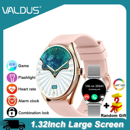 VALDUS VL60 Pro 2025 New Smartwatch For Women Men  AMOLED Screen Bluetooth Call IP68 Waterproof  Fitness Sports Smart Watch Gift.