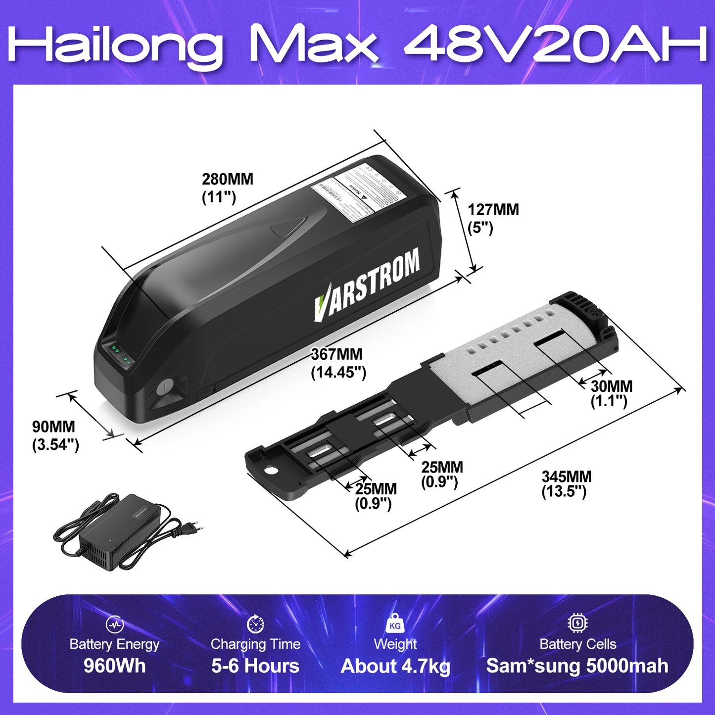 [ON SALE] Hailong Battery Electric Bicycle 21700 18650 Cells Pack 48V 36V 13Ah 52V 20Ah eBike Powerful Lithium Battery for BBS02