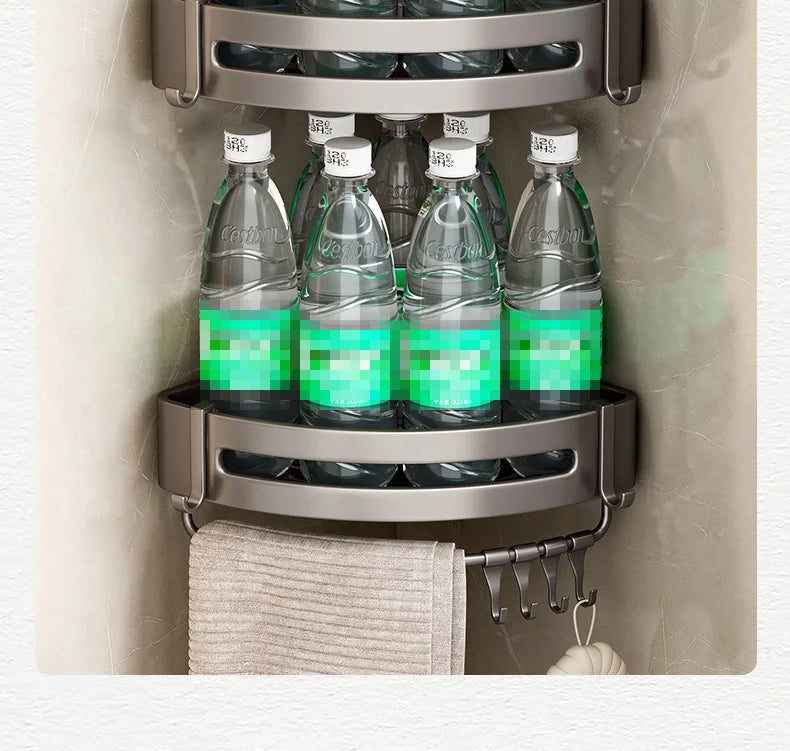 Dreieckiges Wandregal für Badezimmer oder Toilettenbereich. Rechteckiger zusätzlicher Balkon-Aufbewahrungsraum für kleine Badezimmer