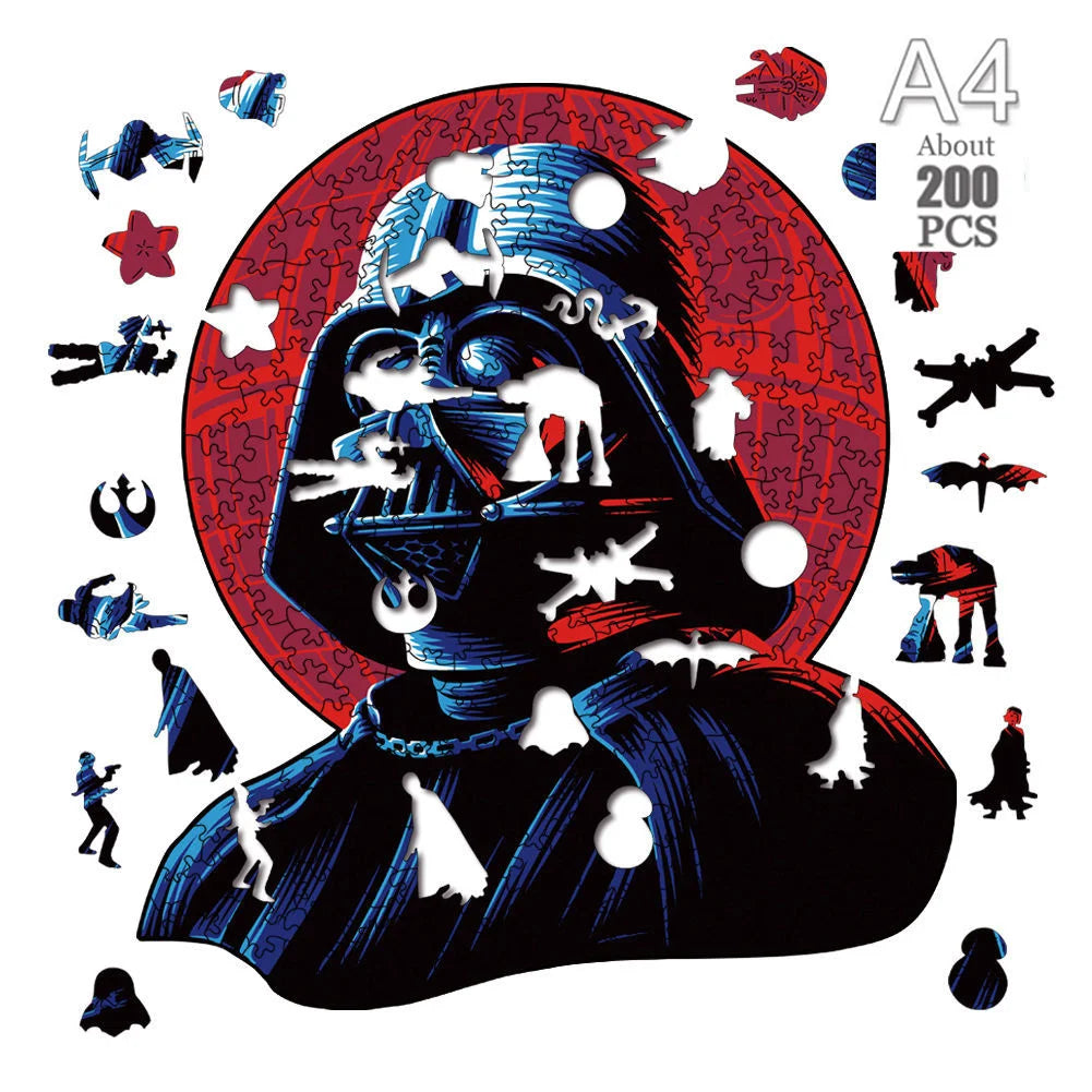 Movie Characters Wooden Puzzle Film Star Wood Jigsaws 2D Magic School Badge Character Jigsaw Toys for Kids