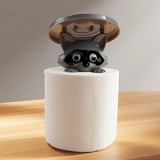 Lustiger Waschbär-Toilettenpapierhalter, Badezimmer-Organizer, niedlicher Waschbär-Rollen-Aufbewahrungshalter für Badezimmer, Toilettenpapierhalter