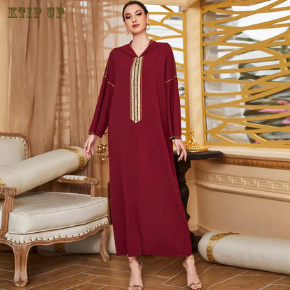 Abaya Marokkanisches Dubai-Kaftan-langes Kleid für muslimische Frauen, Ramadan, Arabisch, Luxus-Stickerei-Spitze, Hochzeitskleid, islamisches Ne