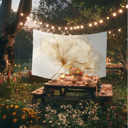 Pink Cherry Blossom & Moon Tapestry - Japanese Landscape Wall Decor for Living Room & Bedroom.