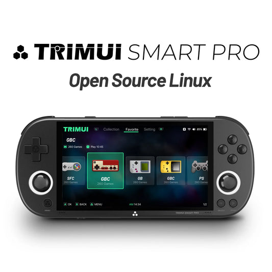 Trimui Smart Pro Handheld Game Console 4.96''IPS Screen Linux System Joystick RGB Lighting Smartpro Retro Video Game Player Gift.
