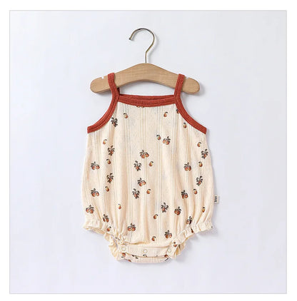 0-24m Neugeborenes Kind Baby Stram pler Mädchen Jungen Sommerkleid ung ärmel los schulter frei Overall niedlichen süßen Bodysuit Outfit.