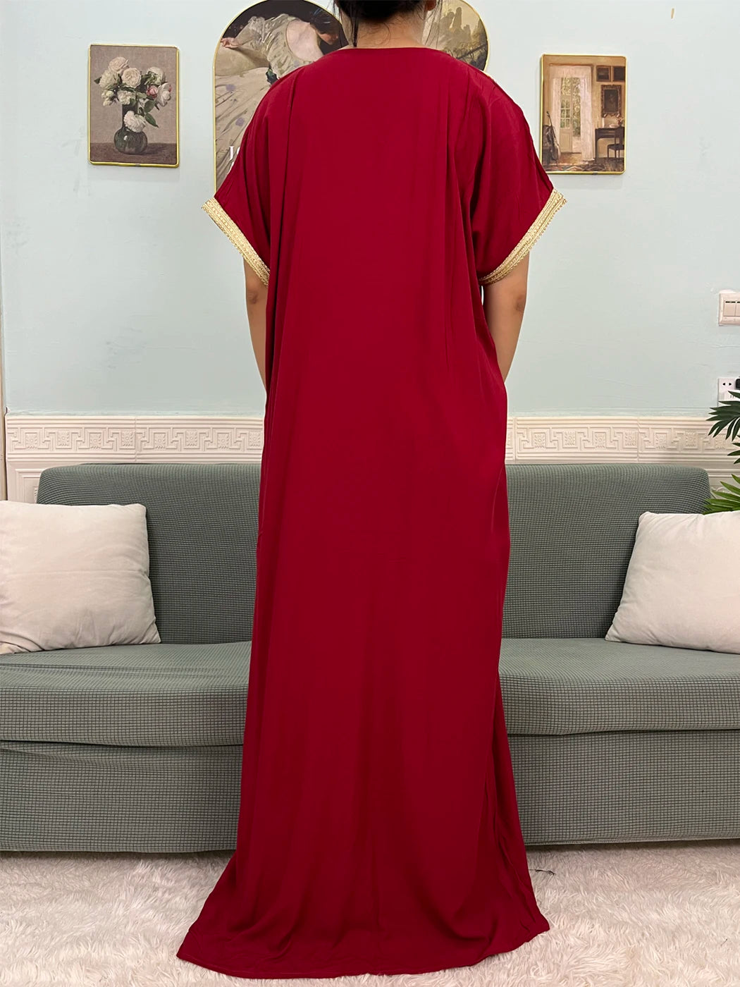 Muslimische Reine Abayas Für Frauen Dubai Baumwolle Applikationen Lose Fit Femme Robe Türkei Islam Traditionelle Kleider Mit Kopftuch Turban