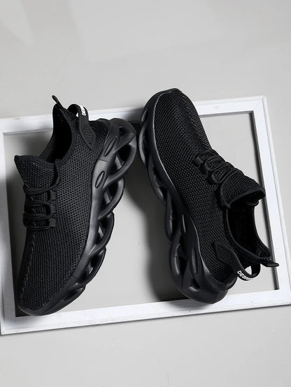 Men Casual Sport Shoes Breathable Lightweight Sneakers Outdoor Mesh Black Running Shoes Athletic Jogging Tenis Walking Shoes.