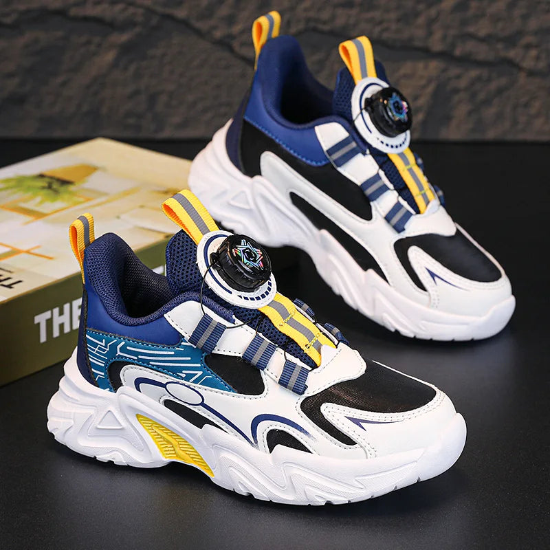 Design Boy Shoes Children Sneaker Size 28-39 Fashion Autumn New Kids Daily Walking Tennis Shoes Sports PU Leather Boy Sneaker.