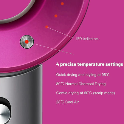 Diffuser Hairdryer 5in1 Ionic Professional Electric Hair Dryer Heat Leaf Blow Drier With Diffuser Ion Leafless Air Blower Woman