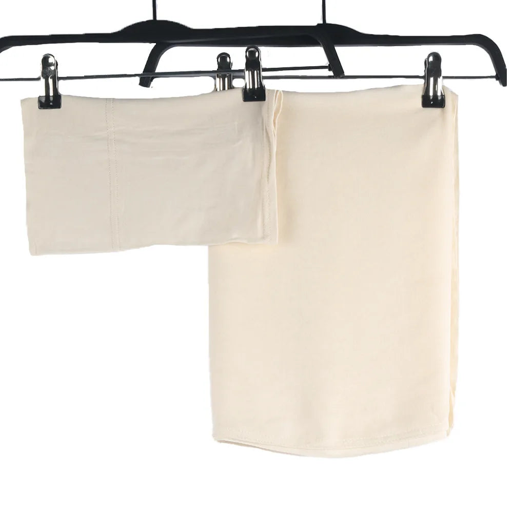 2pcs Set Modal Hijabs with Underscarf Caps Rayon Cotton Shawls for Women Plain Scarf Big Size Headscarf Islamic Turban Headband.