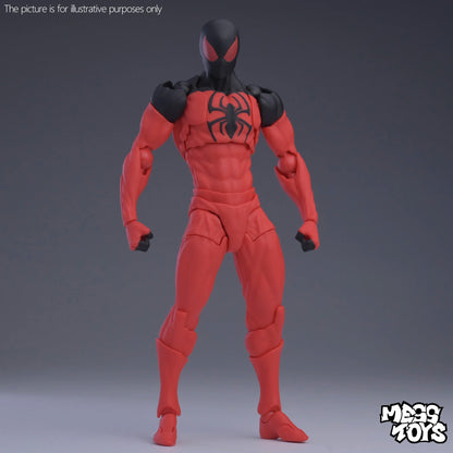 New MessToys Spiderman Figure CT Toys Black Red Spider Man Figurine Mess Toys Anime Action Figure Statue Model Gifts Kid Toys.