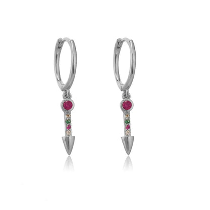 Silver Gold Color Hoop Earring Trendy Punk Hip Hop Rivet Ear Rings for Women Gothic Party Jewelry Pendientes Orecchini 2025.