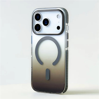 Gradient Color Matte Shockproof Magsafe Case For iPhone 17 Air 16Pro 17Pro Max Hybrid Wireless Charge Magnetic Hard Back Cover.
