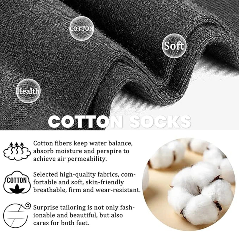 ZEXOLAP 2025 High Quality Casual Men's Business Socks Summer Winter Cotton Socks Quick Drying Black White Long Sock Plus Size US.