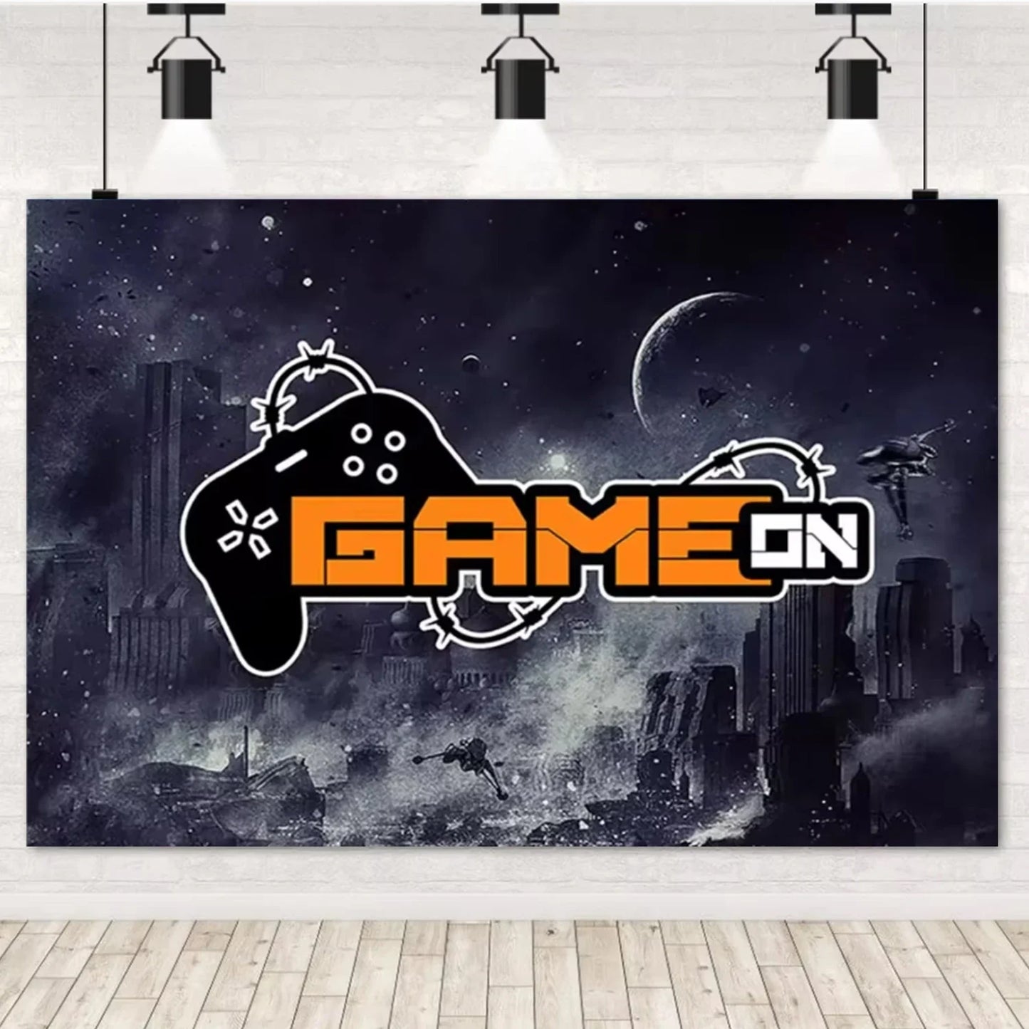Game On Theme Video Gamer Kids Birthday Party Neon Green Gaming Next Level Up Background Baby Shower Decoration Supplies Props