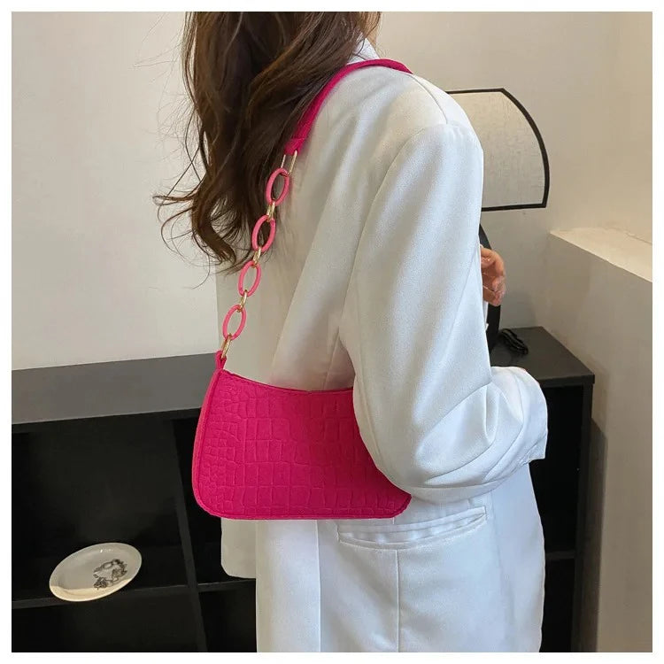 Small Square Bag Lady Felt Armpit Design Luxury Tote Released Fashion Ladies Handbag Under Crescent