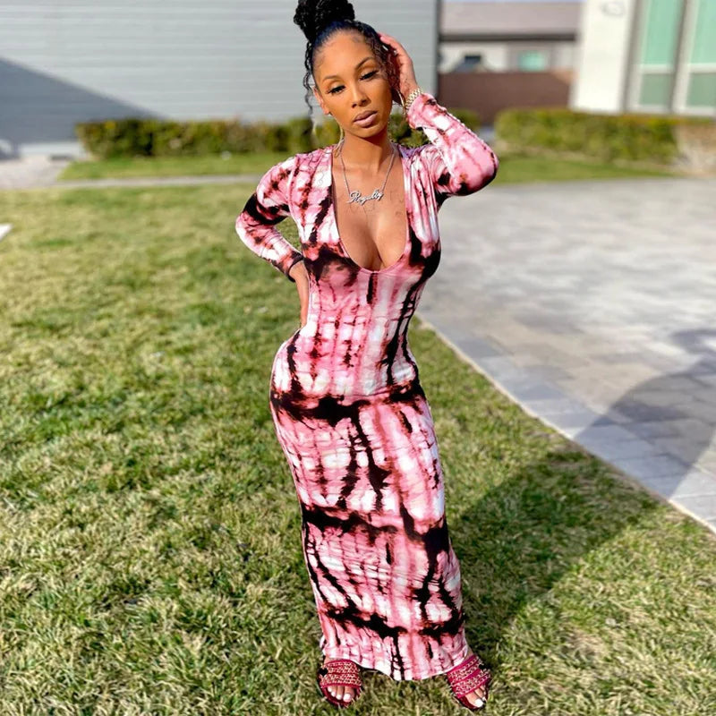 Sommer Lange Kleider Für Frauen Bodycon Brust Wrap Print Off Schulter Verband Schlank Sexy Kleid 2024 Neue Mode Party Vestidos