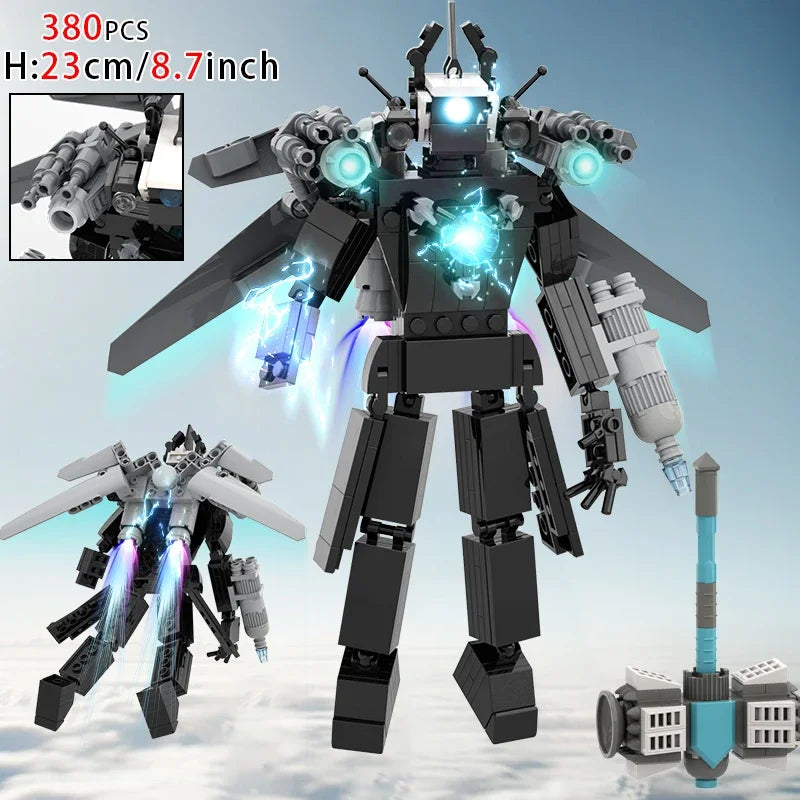 Moc Skibidi Toilet Action Figures builing blocks,Camerman Titan Speakerman Surveillance Man TVMan Boys Bricks Toys For Kids Gift.