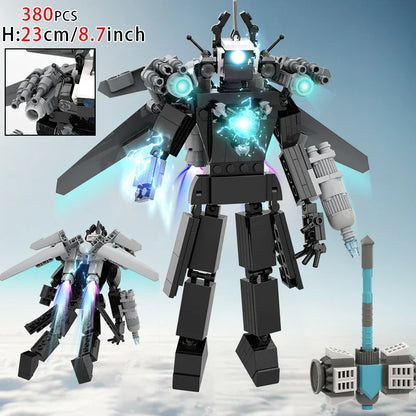 Moc Skibidi Toilet Action Figures builing blocks,Camerman Titan Speakerman Surveillance Man TVMan Boys Bricks Toys For Kids Gift.