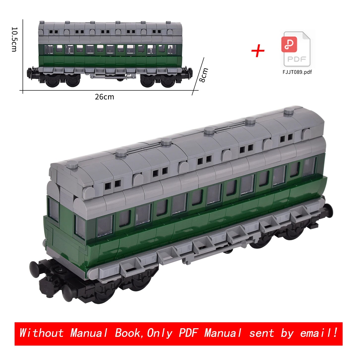 MOC City Creative Idea Train Brake Classic Auto Building Classic Auto Blocks Bricks Assembled DIY Toys.