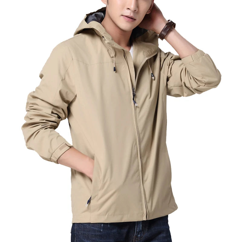 MANTLCONX New Waterproof Men's Jacket Coat Outdoor Hooded Men's Spring Jacket Windbreak Autumn Male Coat Fashion Clothing Brand