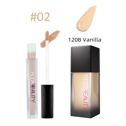 34ml Flawless Liquid Foundation Matte Concealer Nourishing Long-Lasting Facial Makeup Concealed Pores Breathable Cosmetics
