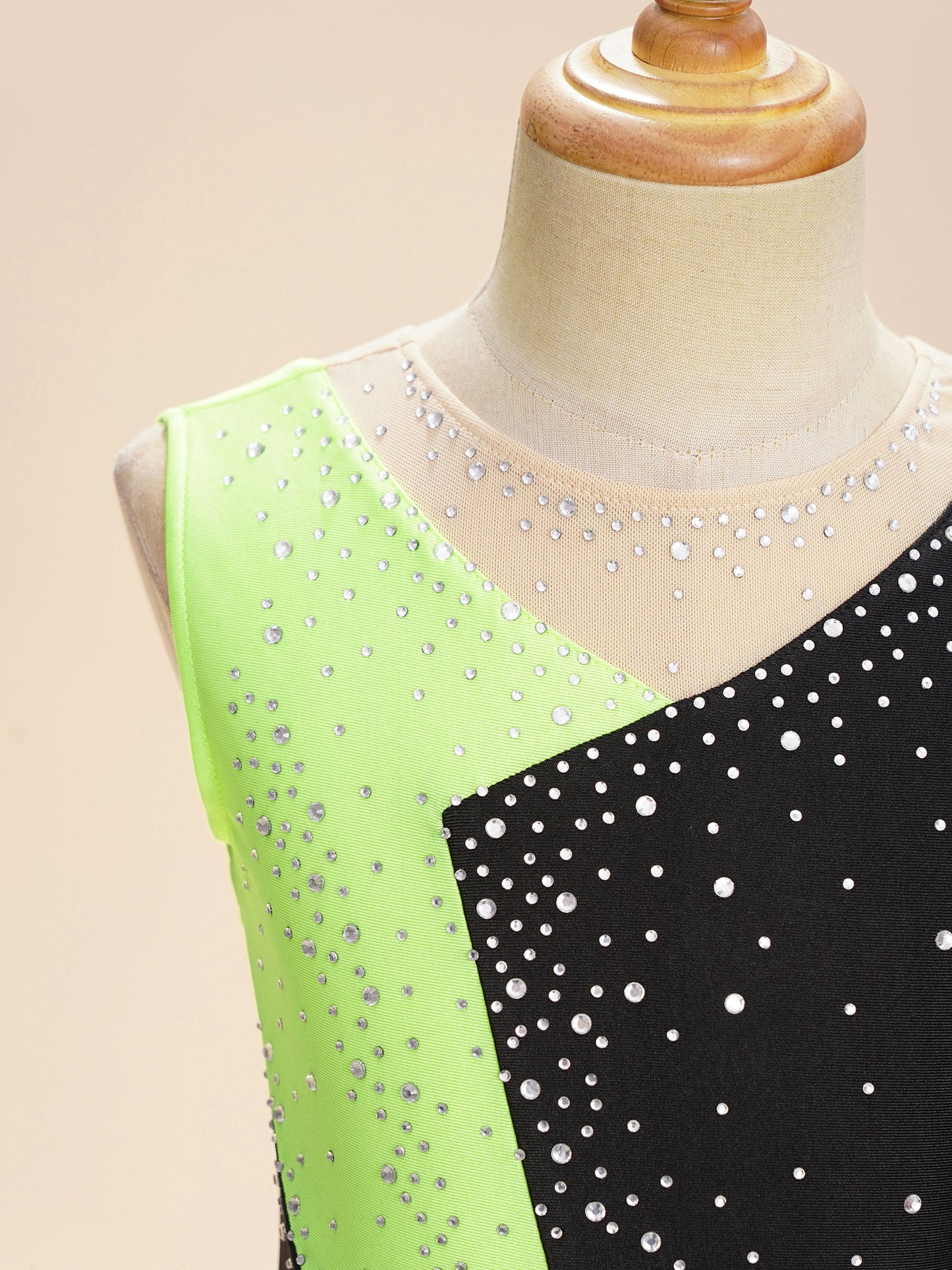 6-16Y Mädchen Ärmelloses Eiskunstlauf Trikot Kleid Ballett Rhythmische Gymnastik Lyrical Dance Body Bühne Leistung Dancewear