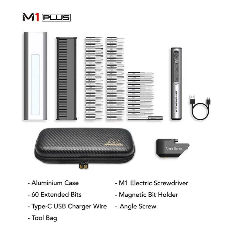 Arrow max m1 elektrische schrauben dreher set präzise magnetische bits 5-gang einstellbares drehmoment wiederauf ladbarer schnur loser schrauben dreher neu
