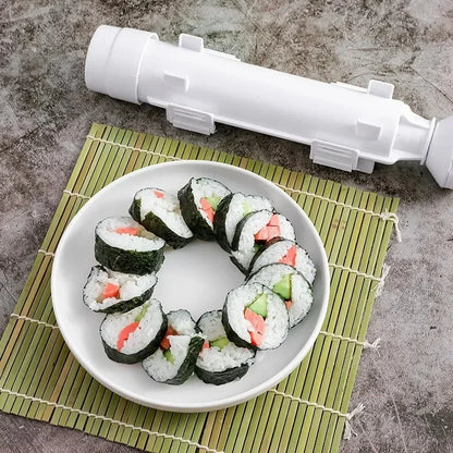 DIY Cylinder Sushi Making Machine Quick Sushi Bazooka Japanese Rolled Rice Meat Mold Rice Ball Mold  Kitchen Bento Accessories.