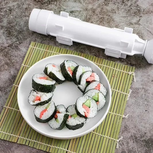 DIY Cylinder Sushi Making Machine Quick Sushi Bazooka Japanese Rolled Rice Meat Mold Rice Ball Mold  Kitchen Bento Accessories.