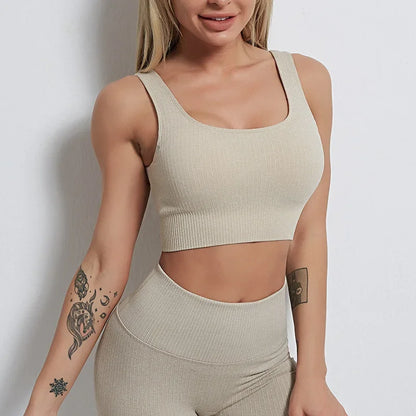 Women's Three-Piece Sportswear Set Yoga Fitness Leisure Sports Bra Pants Set Comfortable Breathable Gym Workout Outfit