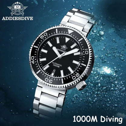 ADDIESDIVE Men's Diver's Watches 1000m Sapphire Glass Super Luminous Calendar NH35A Automatic Mechanical Wristwatch Luxury Watch.