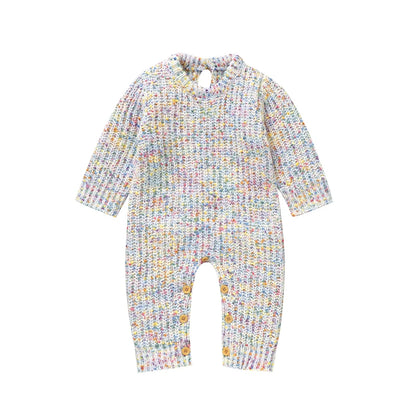 Winter Baby Mädchen Strampler Herbst Rundhals Langarm Gestrickte Neugeborenen Ein Stück Overalls Outfits 0-18m Kleinkind kleidung.