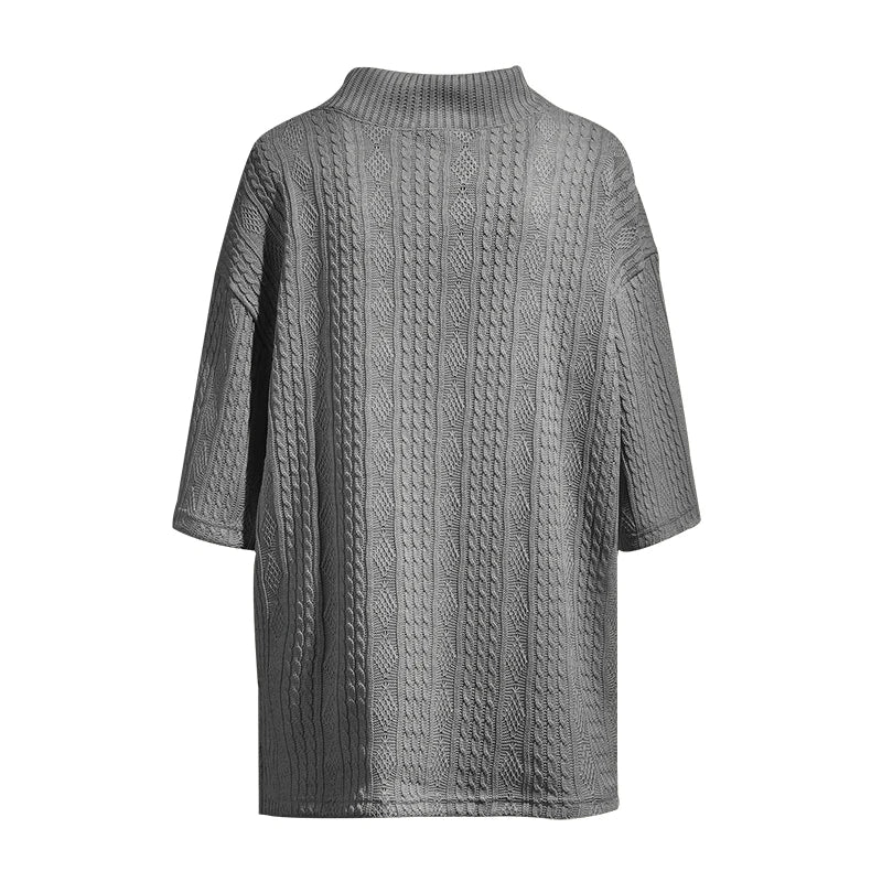 2024 Summer New Men's High Street Casual Loose Jacquard Sportswear V-Neck Short Sleeve Shorts Men's Fashion Suit