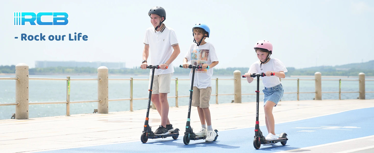 RCB Electric Scooter for Kids Ages 6-8-12, R15 Kids Electric Scooter, 20 KM/H Top Speed, 16KM Range, 3 Heights Adjustable, Gifts.