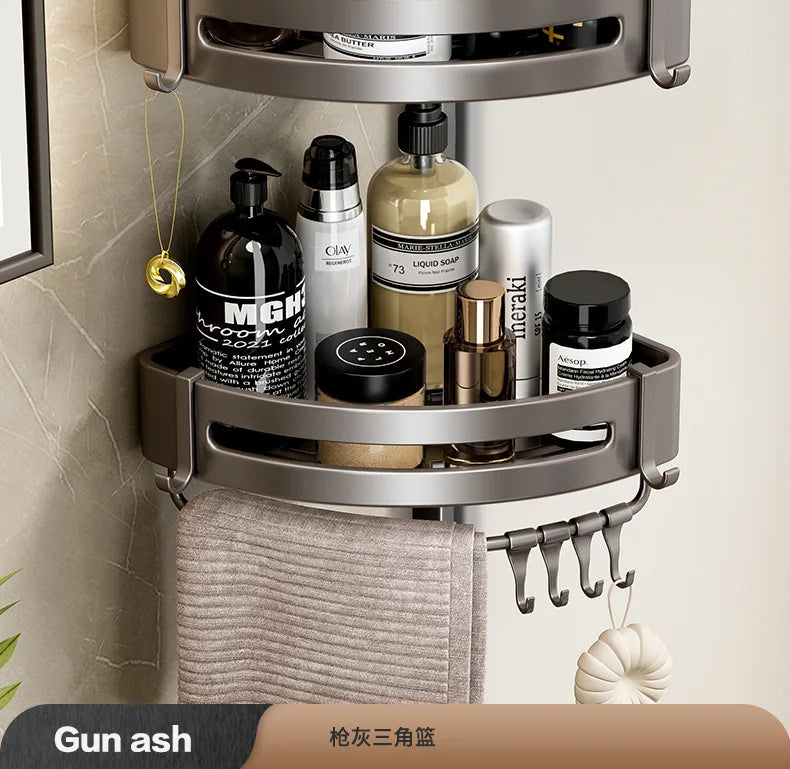 Dreieckiges Wandregal für Badezimmer oder Toilettenbereich. Rechteckiger zusätzlicher Balkon-Aufbewahrungsraum für kleine Badezimmer