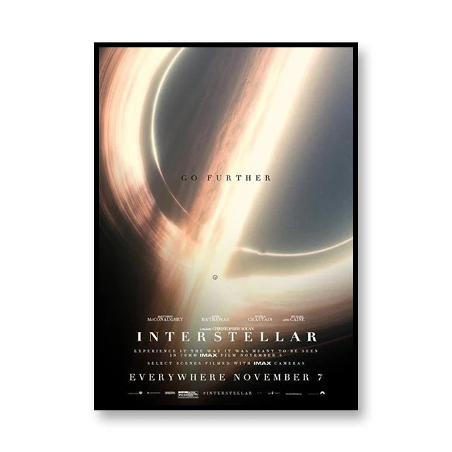 Interstellar Movie Poster Astronaut Outer Space Canvas Wall Art Print Mural Home Decor Movie Lover Gift Unframed.