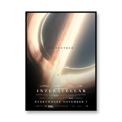 Interstellar Movie Poster Astronaut Outer Space Canvas Wall Art Print Mural Home Decor Movie Lover Gift Unframed.