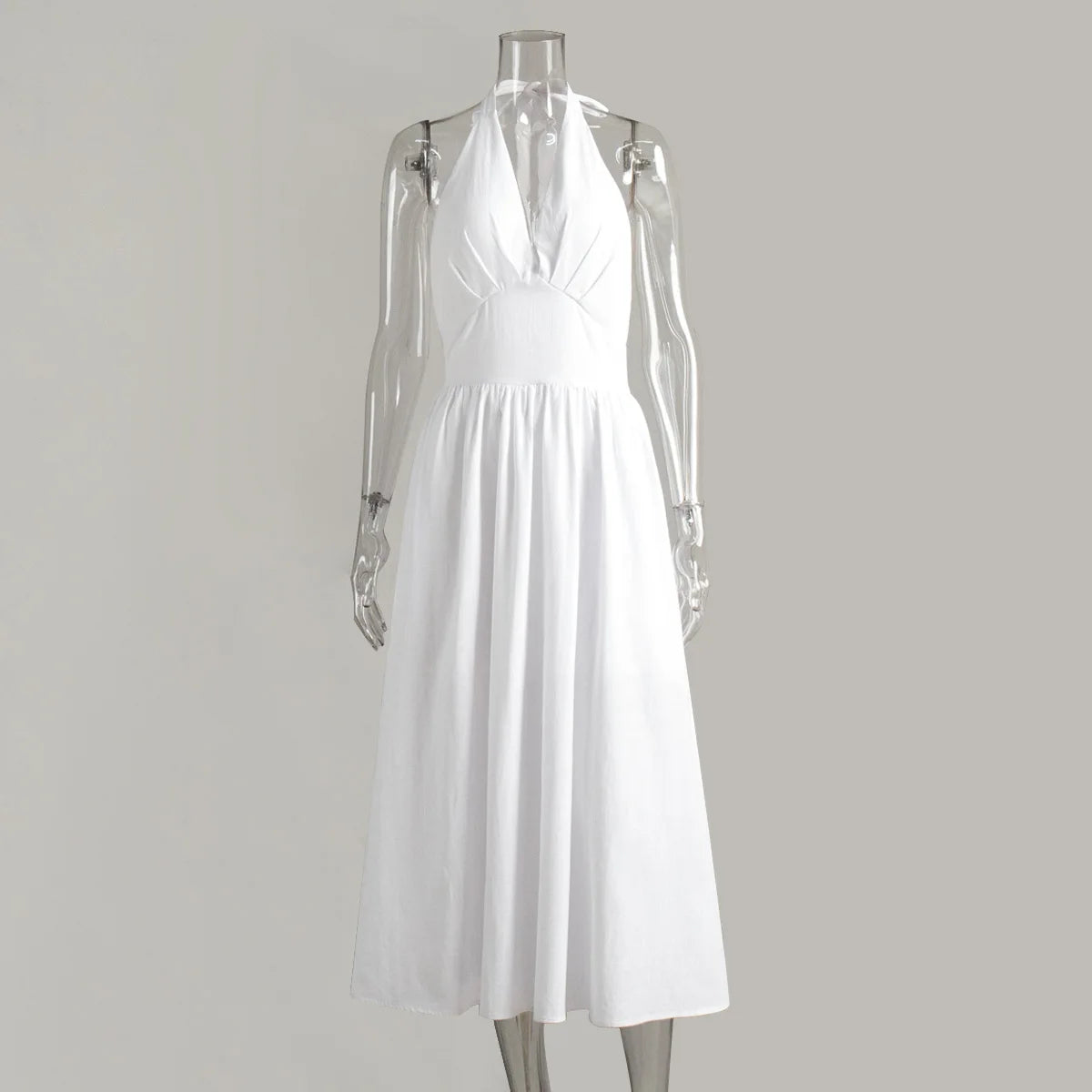 2023 neue Frauen Sommer Baumwolle Lange Kleid Ärmellose Sexy V-ausschnitt Boho Maxi Kleid Lose Stil Lange Kleid Vestidos Kleidung.