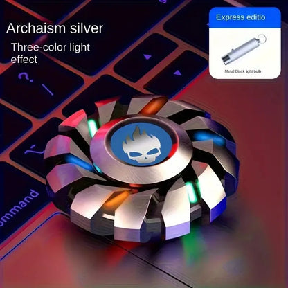 Luminous Fidget Spinner EDC Metal High-grade Stress Relief Rainbow Light Fingers Toy For Children Adult Fast Delivery Products.