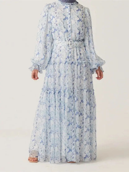 Ramadan Dubai Chiffon Modest Abaya Damen Kebaya Turkey Islam Muslim Long Dress Abayas For Women Kaftans Robe Femme Musulmane.