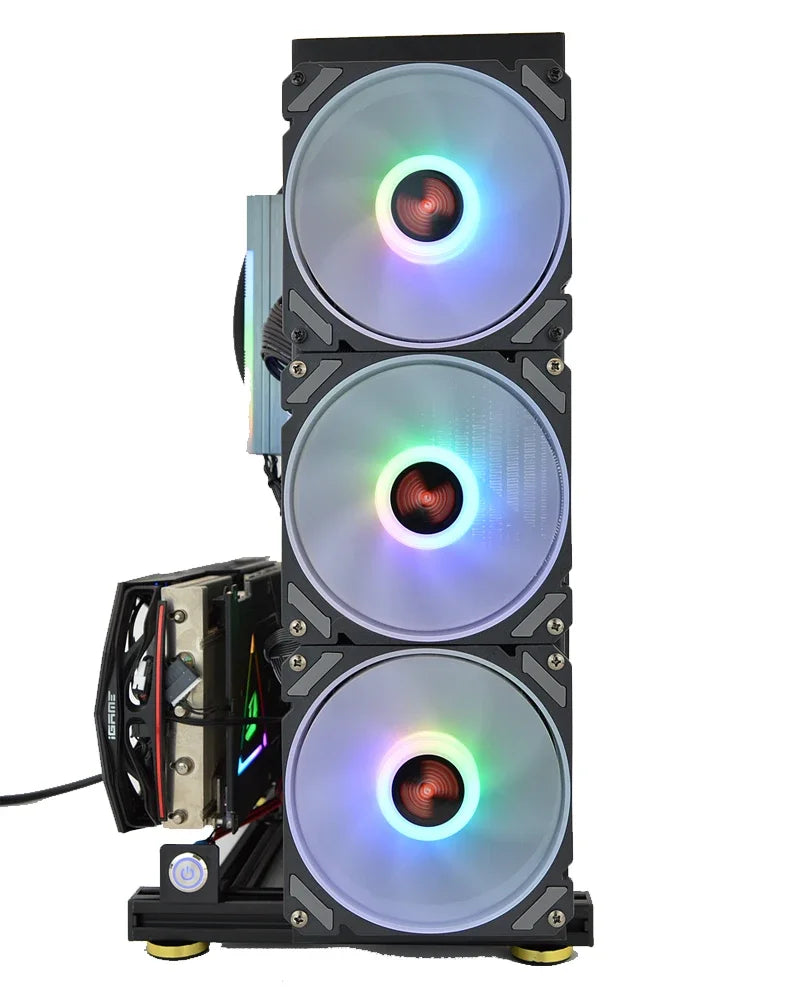 Open Computer Case Frame DIY Creative Rack Mini ITX MATX Gamer Cabinet ATX Air/Water Cooler 360 Desktop PC Gaming Chassis.