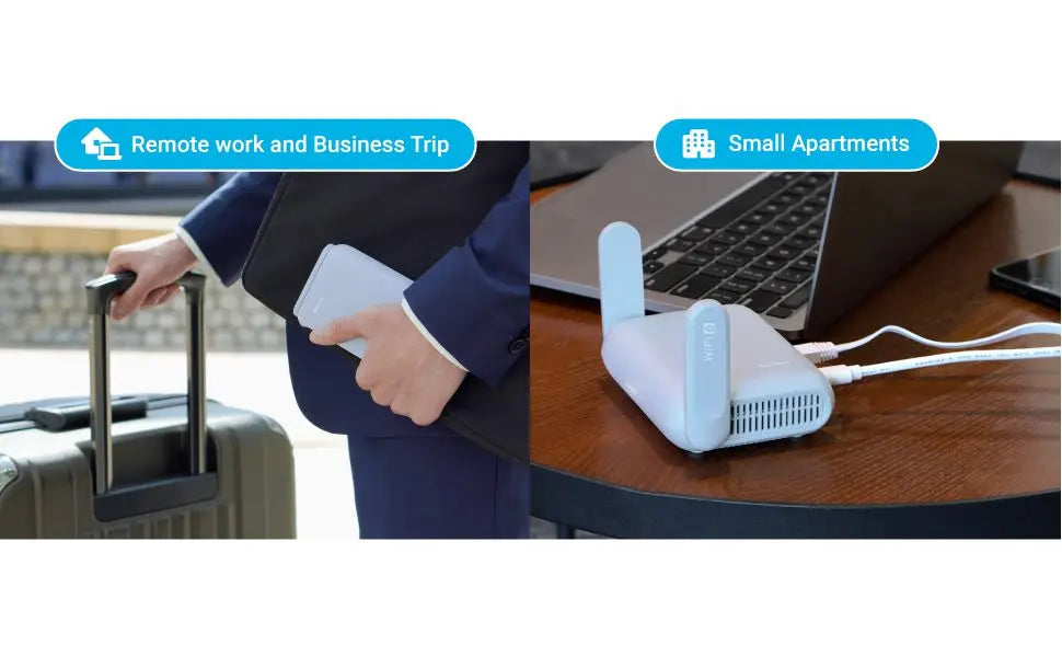 GL.iNet GL-MT3000 (Beryl AX) Wi-Fi 6 Wireless Travel Gigabit Router, Connect Public & Hotel Wi-Fi, Captive Portal, Cybersecurity.