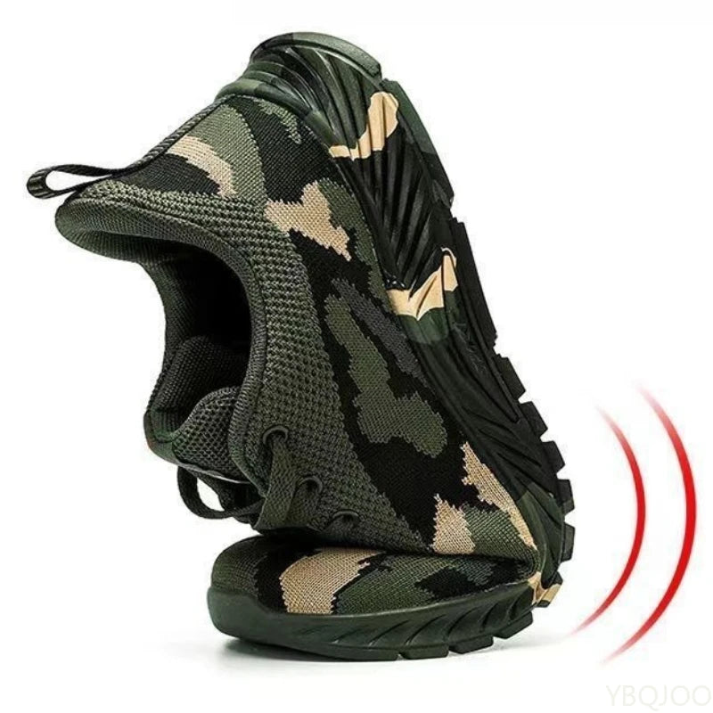 Mesh Camouflage Sportschuhe Herren Langlebige Freizeitschuhe Herren Anti Slip Tennis Outdoor Wandern Leichte Flache Schuhe Sneakers.
